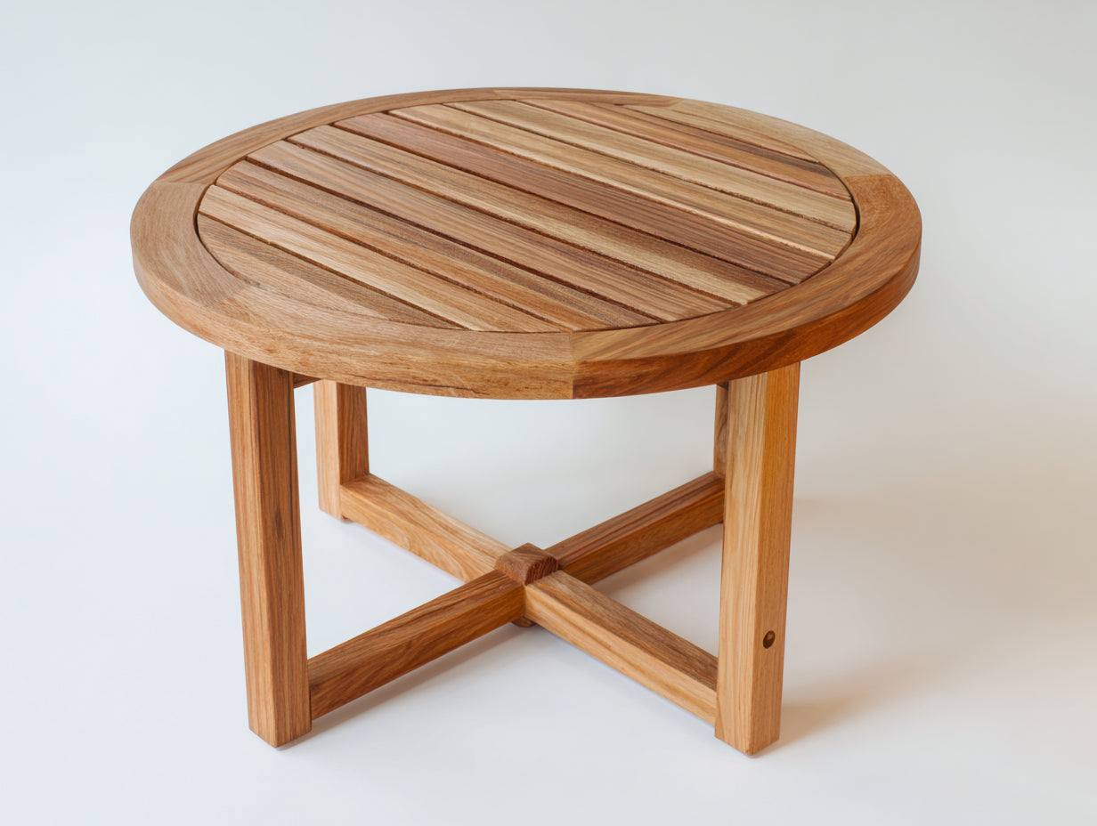 Table de jardin-Bois-78x78x52 cm-Bois naturel-Scandinave