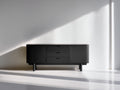 Meuble d'entrée - Bois - 160 x 43 x 76 cm - Noir - Style moderne