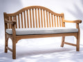 Banc de jardin-Bois-Tissu-164x63x98 cm-Bois naturel-Gris clair-Classique