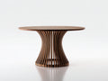 Table de jardin-Bois-118x118x75 cm-Noyer-Design moderne