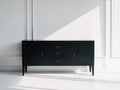 Meuble d'entrée - Bois - 152 x 42 x 84 cm - Noir - Style classique
