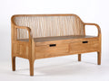 Banc de jardin-Bois-152x59x88 cm-Marron miel-Rustique